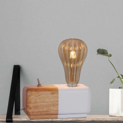 Ampoule décorative led ambré cendrillon E27 360Lm  35W blanc chaud SAMPA HELIOS - Centrale Brico