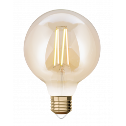 Ampoule intelligente led à filament ambré Globe 95 mm E27 806 Lm  60 W variatio de marque Centrale Brico, référence: B6392100