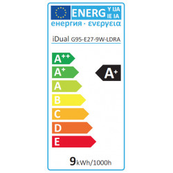 Ampoule intelligente led à filament ambré Globe 95 mm E27 806 Lm  60 W variatio - Centrale Brico