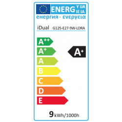 Ampoule led à filament ambré Globe 125 mm E27 806Lm  60W blancs variables, JEDI - Centrale Brico