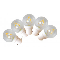 Lot de 5 ampoules led à filament clair sphérique B22 110 Lm  15 W, TIBELEC de marque Centrale Brico, référence: B6393600