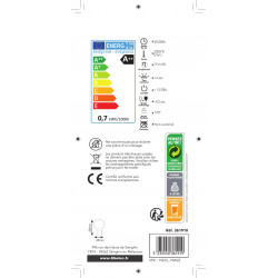 Lot de 5 ampoules led opaque sphérique B22 30 Lm  4 W, TIBELEC - TIBELEC