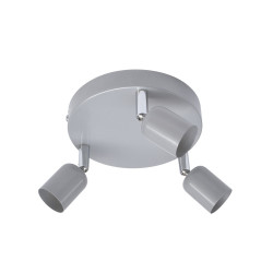 Plafonnier 3 spots, fer gris Basic de marque Centrale Brico, référence: B6395100