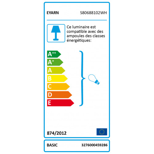 Rampe 2 spots, fer blanc Basic - Centrale Brico