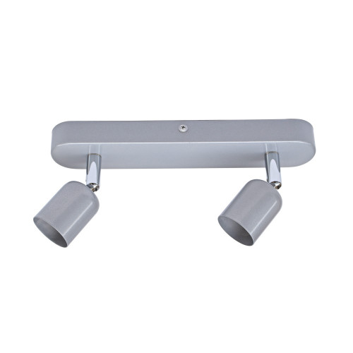 Rampe 2 spots, fer gris Basic - Centrale Brico