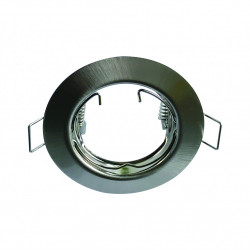 Anneau pour spot à encastrer fixe sans ampoule Bang GU10 nickel - Centrale Brico