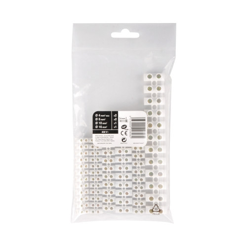 Assortiment de 6 barrettes de dominos électriques, 2.5  à 16 mm² rigide LEXMAN - LEXMAN