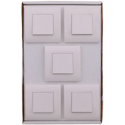 Lot de 5 interrupteurs va-et-vient complet Basic, blanc - Centrale Brico