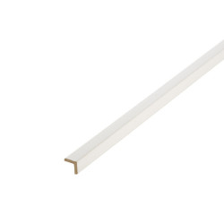 Baguette d'angle médium (MDF) arrondie blanc, 23 x 23 mm, L. 2.44 m de marque Centrale Brico, référence: B6401700