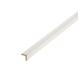 Baguette d'angle médium (MDF) arrondie blanc, 28 x 28 mm, L. 2.44 m de marque Centrale Brico, référence: B6401800