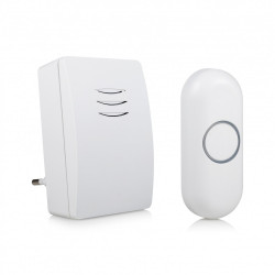 Sonnette sans fil BYRON enfichable DBY, blanc de marque Centrale Brico, référence: B6402400