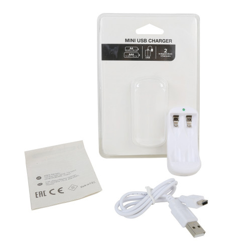 Chargeur de piles compact 1 pile AA + 1 pile AAA - Centrale Brico