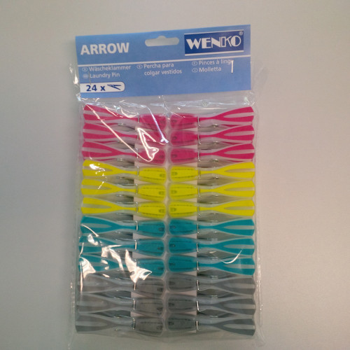 Lot de 24 pinces à linge multicolore - WENKO