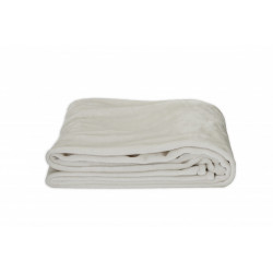 Plaid Sweety, écru l.130 x L.170 cm de marque Centrale Brico, référence: B6407400