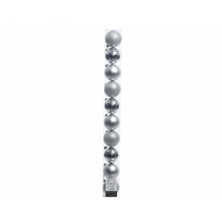Tube de 10 boules pour arbre de Noël argent de marque KAEMINGK, référence: B6407700