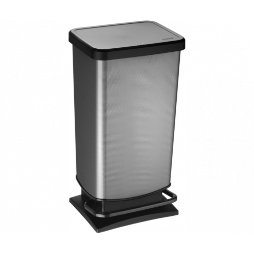 Poubelle de cuisine 40 l à pédale plastique gris - ROTHO