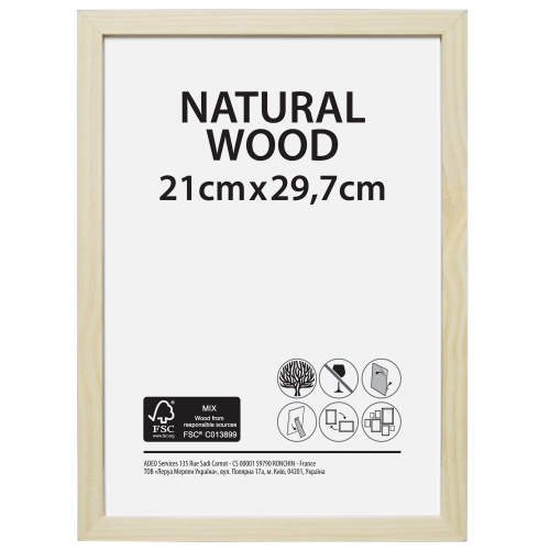 Cadre Brut, l.21 x H.29.7 cm, bois naturel - Centrale Brico