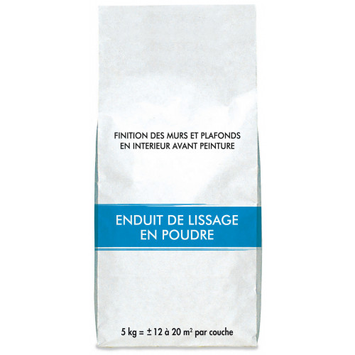 Enduit de lissage 5 kg en poudre, pour plaque de plâtre - Centrale Brico