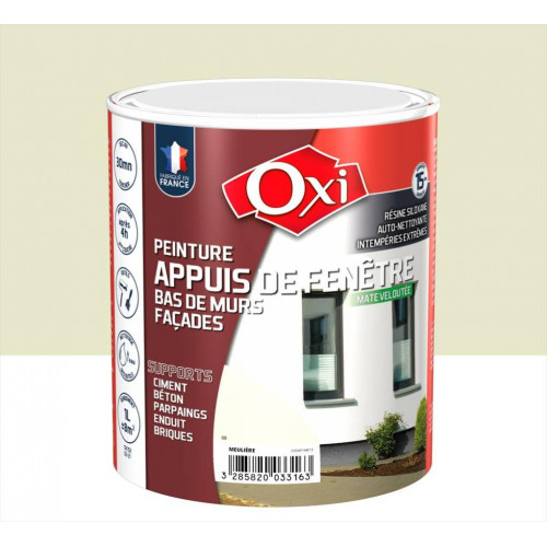 Peinture appui de fenêtre Mate velouté OXI, meulière, 1l - OXI