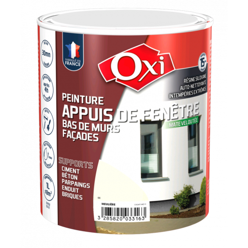 Peinture appui de fenêtre Mate velouté OXI, meulière, 1l - OXI