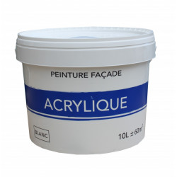 Peinture façade Acrylique, blanc, 10 l de marque Centrale Brico, référence: B6414400