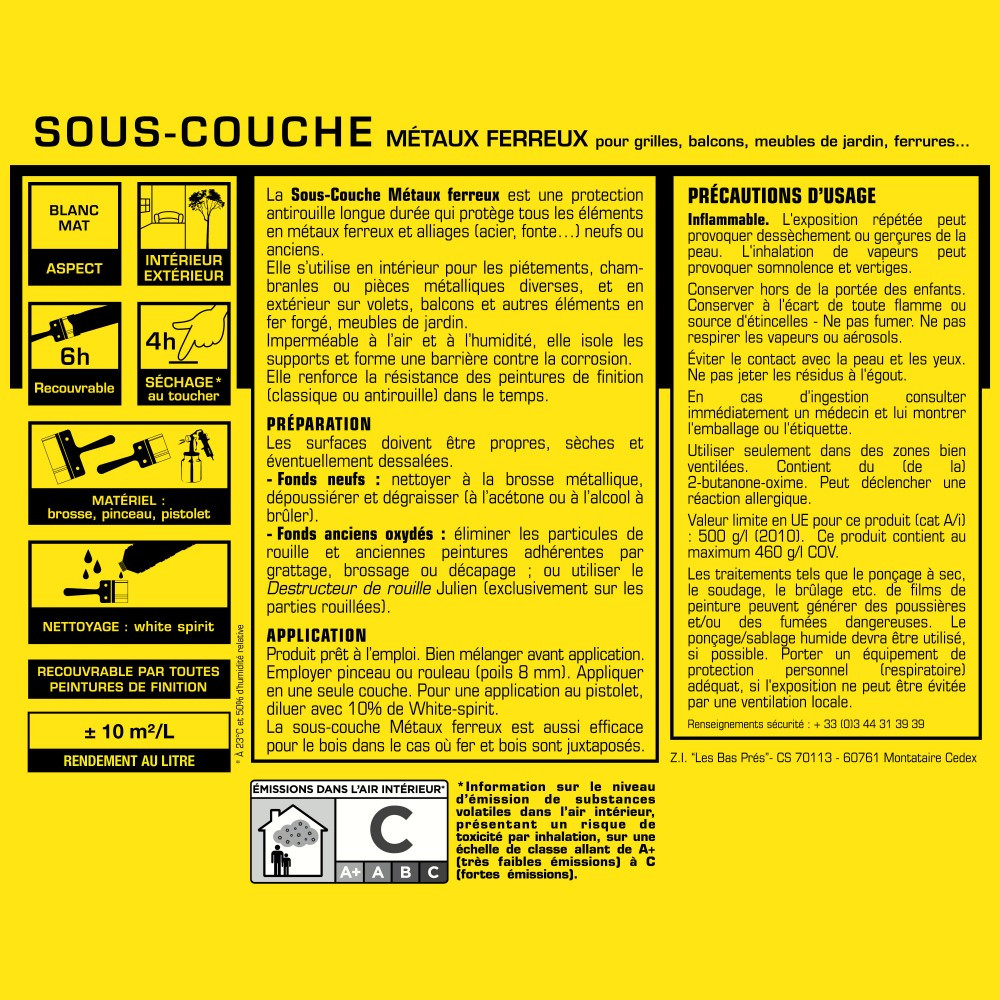 Peinture laque antirouille mate pour métaux - Théodore Bâtiment