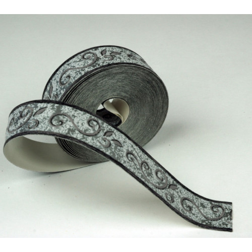 Galon adhésive Arabesque, l.3.5 cm x L.10 m, argent - Centrale Brico