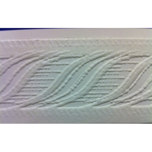Galon, vinyle expansé adhésive Vague, l.3.5 cm x L.10 m, blanc - Centrale Brico