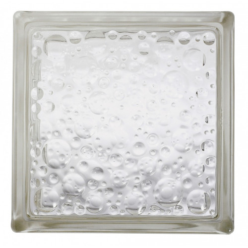 Brique de verre, transparent bullé brillant - Centrale Brico
