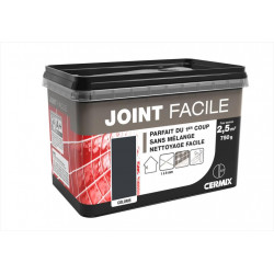 Joint pâte carrelage CERMIX gris 0.75 kg, 2.5 m² Joint facile gris fonce 2.5m² de marque Centrale Brico, référence: B6434200