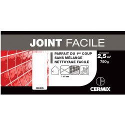 Joint pâte carrelage CERMIX gris 0.75 kg, 2.5 m² Joint facile gris fonce 2.5m² - Centrale Brico