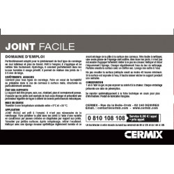 Joint pâte carrelage CERMIX gris 0.75 kg, 2.5 m² Joint facile gris fonce 2.5m² - Centrale Brico