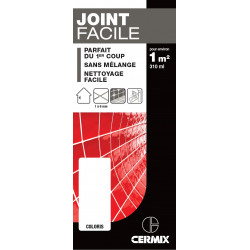 Joint pâte carrelage CERMIX gris moyen 310 ml Joint facile gris moyen 1m² - CERMIX