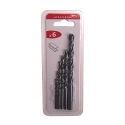 Lot de 6 forets métal, Diam.2-3-4-5-6-8 mm de marque Centrale Brico, référence: B6443800