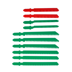 Lot de 10 lames en T pour bois et métaux coupe droite 1.5-30 mm - Centrale Brico