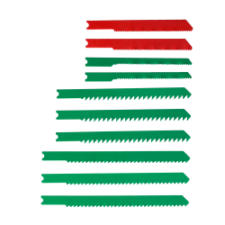 Lot de 10 lames en U pour bois et métaux coupe droite 1.5-30 mm - Centrale Brico