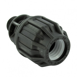 Raccord droit à compression plastique M 15 x 21 pour tube en polyéthylène de marque Centrale Brico, référence: B6451100