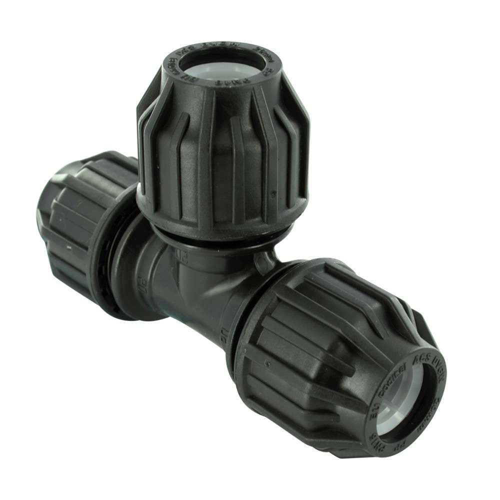 QUICK PLOMBERIE Raccord Té à compression plastique D.25 pour tube e...