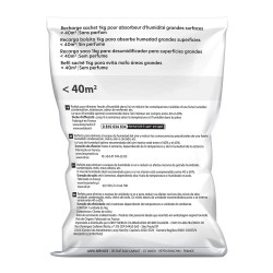 Recharge sac pour absorbeur d'humidité 40 m² 1kg de marque Centrale Brico, référence: B6452800