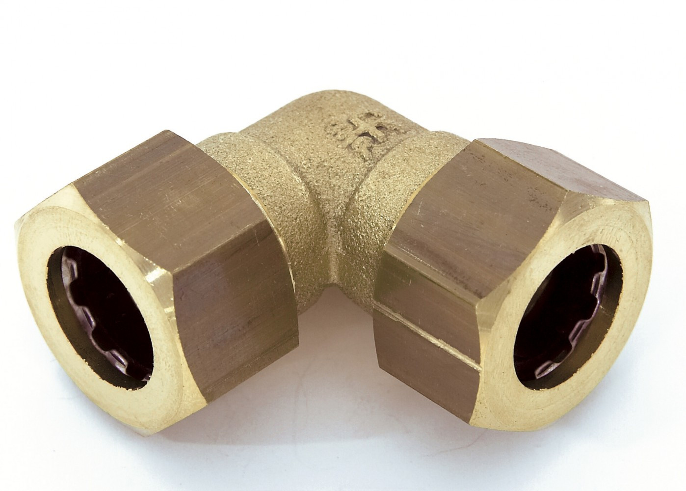 Raccord coudé 90° rapide laiton D.12 pour tube en cuivre