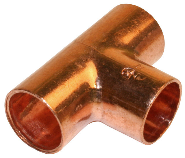 Raccord Té égal à souder cuivre D.28 pour tube en cuivre