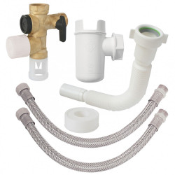Kit groupe de sécurité laiton  EQUATION de marque Centrale Brico, référence: B6457700