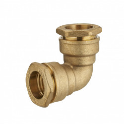 Coude  à compression laiton D.25 pour tube en polyéthylène de marque QUICK PLOMBERIE, référence: B6457800