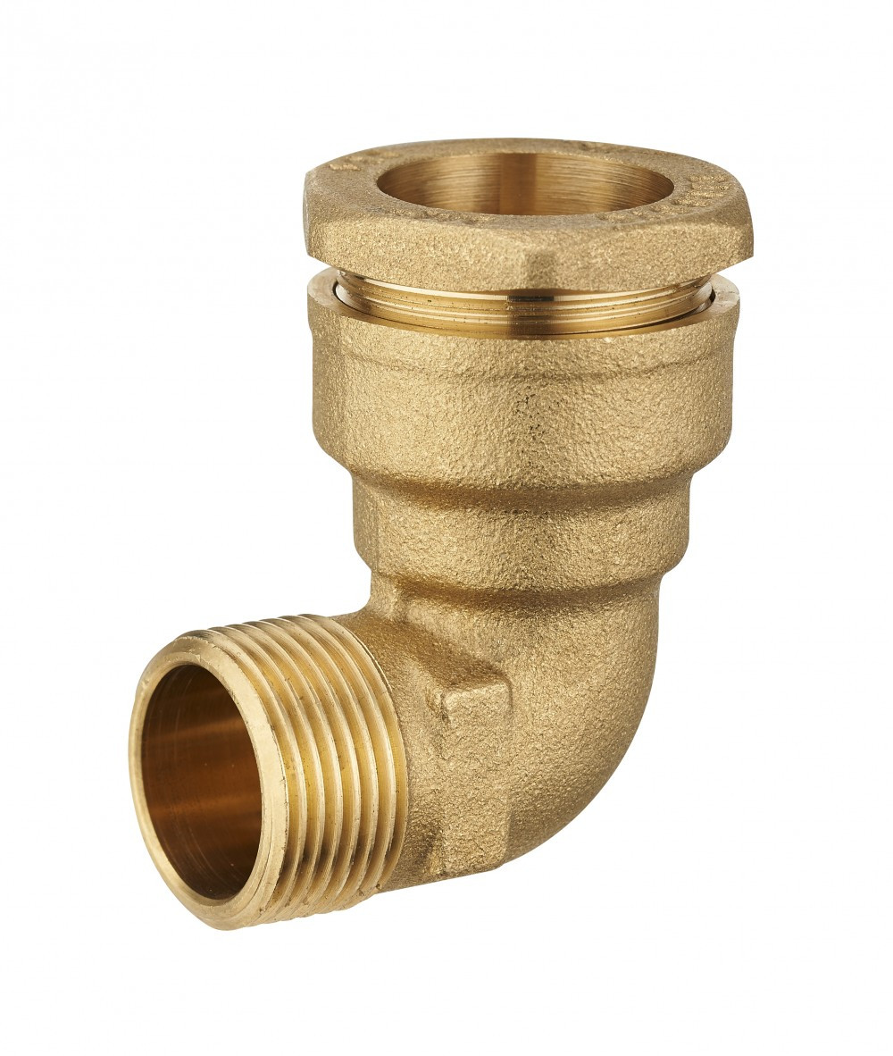 Coude M1 à compression laiton D.32 pour tube en polyéthylène