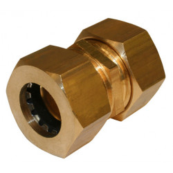 Manchon rapide laiton D.14 pour tube en cuivre de marque QUICK PLOMBERIE, référence: B6464400