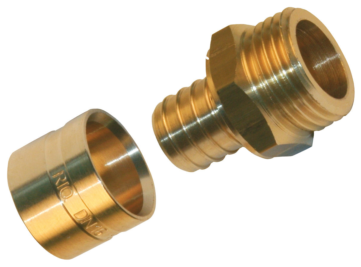 QUICK PLOMBERIE Raccord droit à glissement laiton 12 x 17 pour tube en per - vue 2