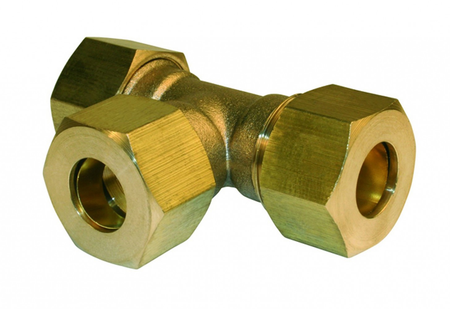 Raccord Té égal biconique laiton D.10 pour tube en cuivre - vue 2