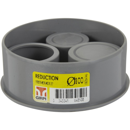Tampon de réduction opercules en pvc à coller, femelle / mâle, D100/40/40/32 - Centrale Brico