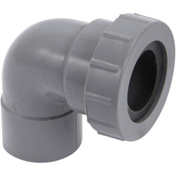 Coude 87.3° en pvc à coller / à joint, femelle / femelle, D.40 de marque Centrale Brico, référence: B6477100