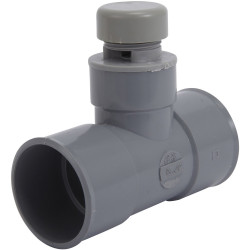 Té antivide en pvc à coller, femelle / femelle, D.40 de marque Centrale Brico, référence: B6478600